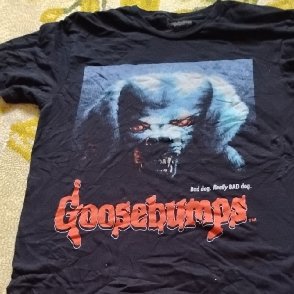Men's Size Medium Black Goosebumps Werewolf Shirt Halloween Horror Stine